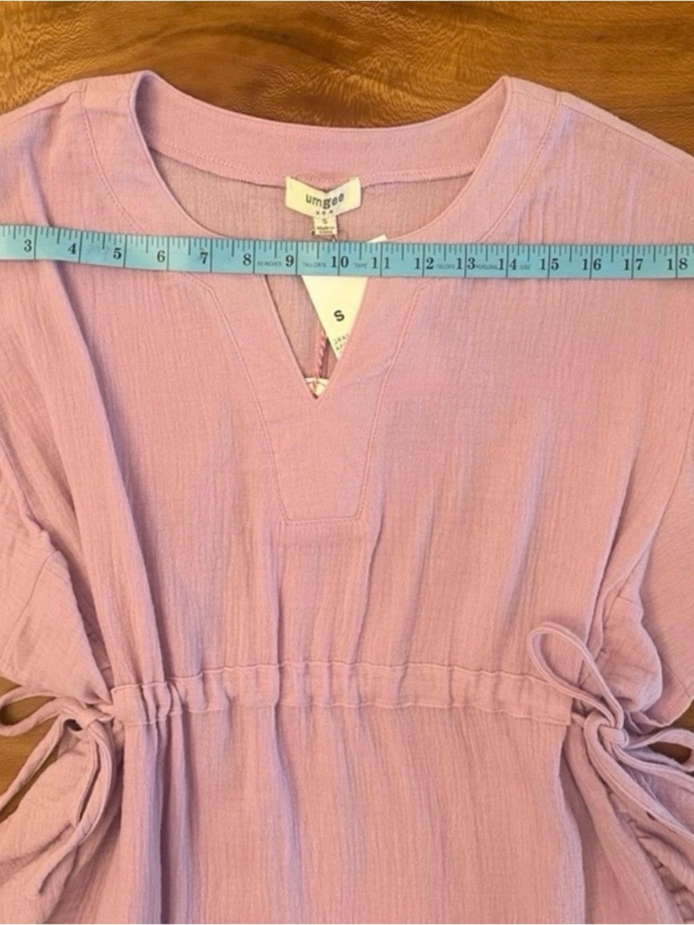 Umgee Lilac Ruffle Tie-Waist Mini Dress | Size: Small NWT - Picture 9 of 11